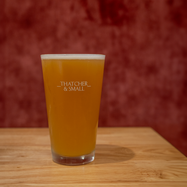 A pint of beer at Thatcher and Small