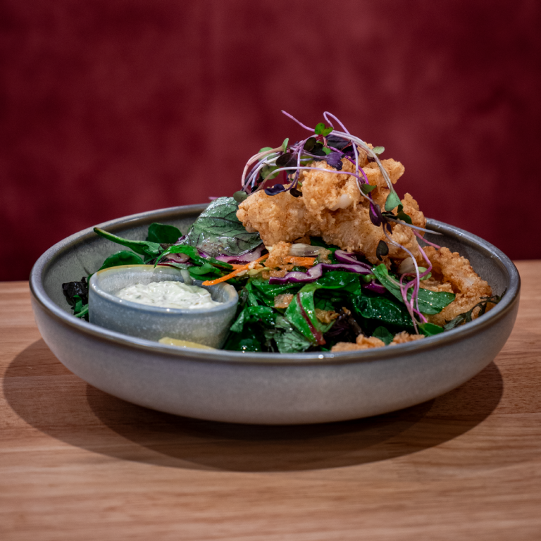 Salt and Pepper Squid Salad at Thatcher and Small